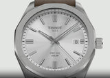 Tissot PRC 100 Solar Quartz Silver Dial Brown Leather Strap Watch for Men - T151.422.16.031.00 Authentic Buy Shop Now