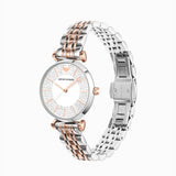 Emporio Armani Gianni T Bar Silver Dial Two Tone Steel Strap Watch for Women - AR11537 Buy Now By Emporio Armani