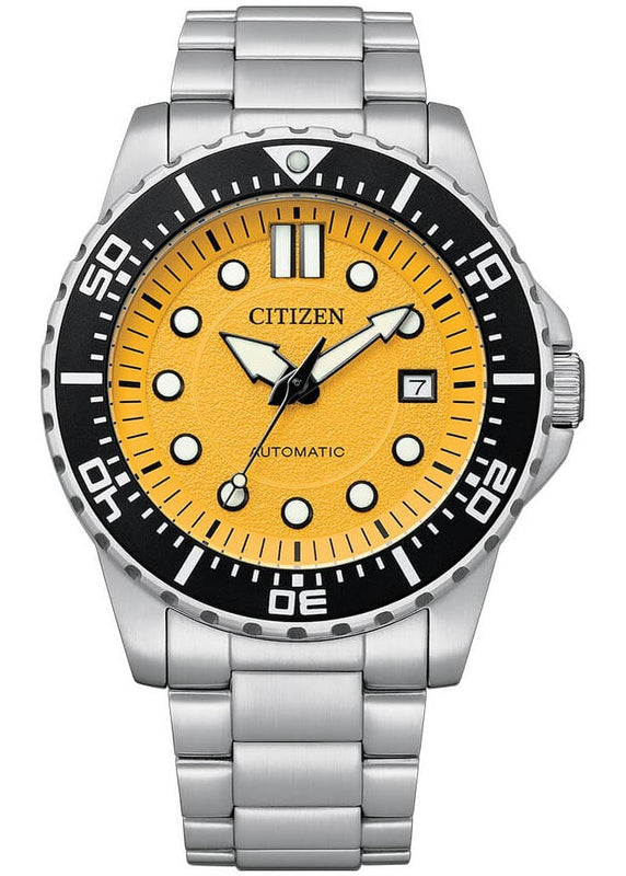 Citizen Mechanical Automatic Yellow Dial Silver Steel Strap Watch for Men - NJ0170-83Z Buy Now By Citizen
