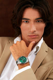 Maserati Attrazione Chronograph Green Dial Silver Steel Strap Watch for Men - R8853151011 Authentic Buy Shop Now