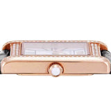 Emporio Armani Genni Silver Dial Black Leather Strap Watch for Women - AR11624 Buy Now By Emporio Armani