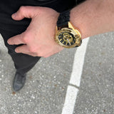 Philipp Plein The Skull Gold Dial Black Silicone Strap Watch for Men - PWAAA0221 Authentic Buy Shop Now