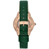 Emporio Armani Mia Meccanico Mother of Pearl Dial Green Leather Strap Watch for Women - AR60073 Buy Now By Emporio Armani