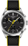 Tissot PR 100 Tour De France Chronograph Black Dial Silver Steel Strap Watch for Men - T150.417.11.051.00 Authentic Buy Shop Now
