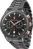 Maserati Tradizione Chronograph Black Dial Black Steel Strap Watch for Men - R8873646001 Authentic Buy Shop Now