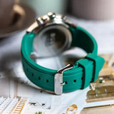 Hugo Boss Runner Chronograph Black Dial Green Silicone Strap Watch for Men - 1514246 Buy Now By Hugo Boss