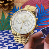 Maserati Tradizione Chronograph White Dial Gold Steel Strap Watch for Men - R8873646003 Authentic Buy Shop Now