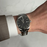 Tissot PR 100 Black Dial Silver Steel Strap Watch for Men - T150.410.11.051.00 Authentic Buy Shop Now