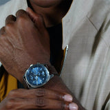 Hugo Boss Skytraveller Chronograph Blue Dial Brown Leather Strap Watch for Men - 1514194 Buy Now By Hugo Boss