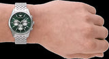 Emporio Armani Antonio Chronograph Green Dial Silver Steel Strap Watch for Men - AR11581 Buy Now By Emporio Armani