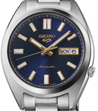 Seiko 5 Sports Automatic Blue Dial Silver Steel Strap Watch for Men - SRPL55K1 Authentic Buy Shop Now