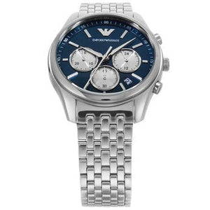 Emporio Armani Antonio Chronograph Blue Dial Silver Steel Strap Watch for Men - AR11582 Buy Now By Emporio Armani