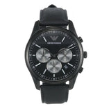 Emporio Armani Antonio Chronograph Black Dial Black Leather Strap Watch for Men - AR11583 Buy Now By Emporio Armani