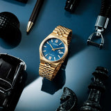 Citizen Tsuyosa 60 Automatic Blue Dial Rose Gold Steel Strap Watch for Men - NK0023-57L Authentic Buy Shop Now