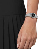 Tissot PRX Quartz Diamonds Black Dial Silver Steel Strap Watch for Women - T137.010.11.056.00 Authentic Buy Shop Now