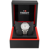 Tissot PRC 100 Solar Quartz Silver Dial Silver Steel Strap Watch for Men - T151.422.11.031.00 Authentic Buy Shop Now
