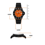 Emporio Armani World Explorer Orange Dial Black Silicone Strap Watch for Men - AR11684 Buy Now By Emporio Armani