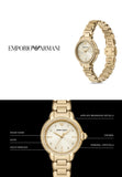 Emporio Armani Mia Crystals Gold Dial Gold Steel Strap Watch for Women - AR11609 Buy Now By Emporio Armani
