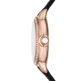 Emporio Armani Mia Mother of Pearl Dial Black Leather Strap Watch for Women - AR11598 Buy Now By Emporio Armani