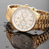 Maserati Tradizione Chronograph White Dial Gold Steel Strap Watch for Men - R8873646003 Authentic Buy Shop Now