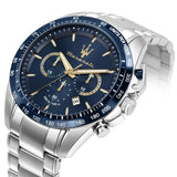 Maserati Traguardo Limited Edition Chronograph Blue Dial Silver Steel Strap Watch for Men - R8873612052 Authentic Buy Shop Now