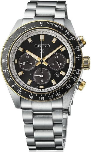 Seiko Prospex Speedtimer Solar Chronograph Black Dial Silver Steel Strap Watch for Men - SSC941 Buy Now By Seiko