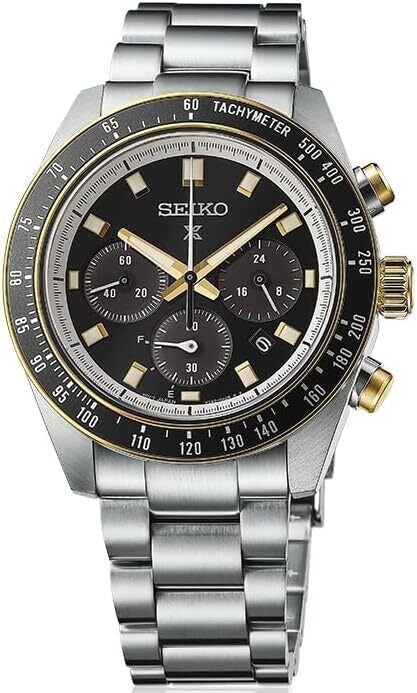 Seiko Prospex Speedtimer Solar Chronograph Black Dial Silver Steel Strap Watch for Men - SSC941 Buy Now By Seiko