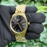 Tissot Ballade Quartz Black Dial Gold Steel Strap Watch for Men - T156.410.33.051.00 Authentic Buy Shop Now