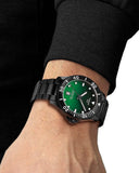 Tissot Tissot Seastar 1000 Quartz Green Dial Black Steel Strap Watch for Men - T120.410.33.091.00 Authentic Buy Shop Now