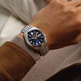 Seiko 5 Sports Automatic Blue Dial Silver Steel Strap Watch for Men - SRPL55K1 Authentic Buy Shop Now