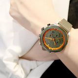 Hugo Boss Cloud Chronograph Olive Green Dial Green Leather Strap Watch for Men - 1514018 Authentic Buy Shop Now