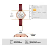 Emporio Armani Mia Mother of Pearl Dial Red Leather Strap Watch for Women - AR11646 Buy Now By Emporio Armani