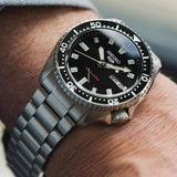 Seiko 5 Sports SKX Automatic Black Dial Silver Steel Strap Watch for Men - SRPL85K1 Authentic Buy Shop Now