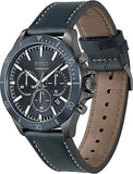 Hugo Boss Troper Chronograph Blue Dial Blue Leather Strap Watch for Men - 1514056 Authentic Buy Shop Now