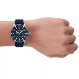 Emporio Armani World Explorer Chronograph Blue Dial Blue Nylon Strap Watch for Men - AR11588 Buy Now By Emporio Armani