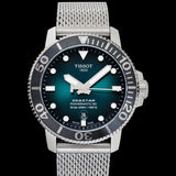 Tissot Seastar 1000 Powermatic 80 Automatic Green Dial Silver Mesh Strap Watch for Men - T120.407.11.091.00 Authentic Buy Shop Now