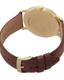 Emporio Armani Minimalist Quartz Gold Dial Brown Leather Strap Watch for Men - AR11610 Buy Now By Emporio Armani