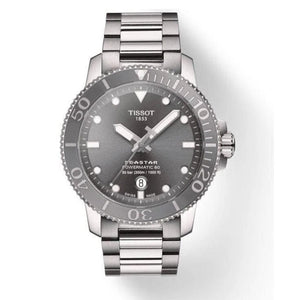 Tissot Seastar 1000 Powermatic 80 Grey Dial Silver Steel Strap Watch for Men - T120.407.11.081.01 Authentic Buy Shop Now