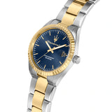 Maserati Competizione Blue Dial Two Tone Steel Strap Watch for Men - R8853100027 Authentic Buy Shop Now