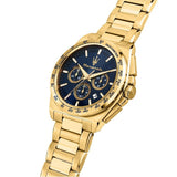 Maserati Velocità Chronograph Blue Dial Gold Steel Strap Watch for Men - R8873652002 Authentic Buy Shop Now