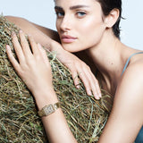 Emporio Armani Genni Crystals Gold Dial Gold Steel Strap Watch for Women - AR11663 Buy Now By Emporio Armani