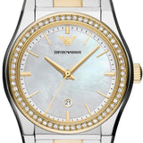 Emporio Armani Federica Mother of Pearl Dial Two Tone Steel Strap Watch for Women - AR11559 Buy Now By Emporio Armani