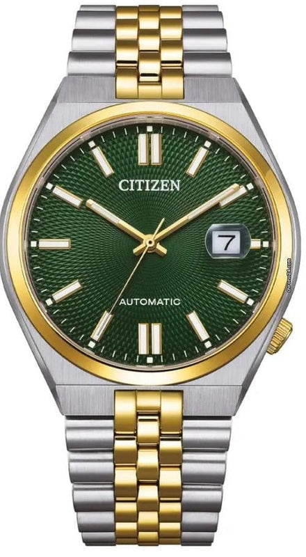 Citizen Tsuyosa 60 Automatic Green Dial Two Tone Steel Strap Watch for Men - NK0024-54X Authentic Buy Shop Now