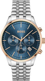 Hugo Boss Avery Chronograph Blue Dial Silver Steel Strap Watch for Men - 1514158 Authentic Buy Shop Now