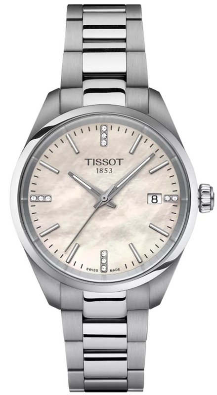 Tissot PR 100 Diamonds Mother of Pearl Dial Silver Steel Strap Watch for Women - T150.210.11.116.00 Authentic Buy Shop Now