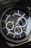 Maserati Stile Skeleton Chronograph Blue Dial Grey Steel Strap Watch for Men - R8873642012 Authentic Buy Shop Now