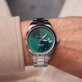 Maserati Competizione Green Dial Silver Steel Strap Watch for Men - R8853100043 Authentic Buy Shop Now