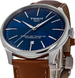 Tissot Chemin des Tourelles Automatic Powermatic 80 Blue Dial Brown Leather Strap Watch for Men - T139.407.16.041.00 Authentic Buy Shop Now