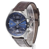 Hugo Boss Skytraveller Chronograph Blue Dial Brown Leather Strap Watch for Men - 1514194 Buy Now By Hugo Boss