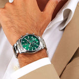 Maserati Attrazione Chronograph Green Dial Silver Steel Strap Watch for Men - R8853151011 Authentic Buy Shop Now